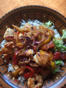 Glutenvrije garnalen en rijst venetië