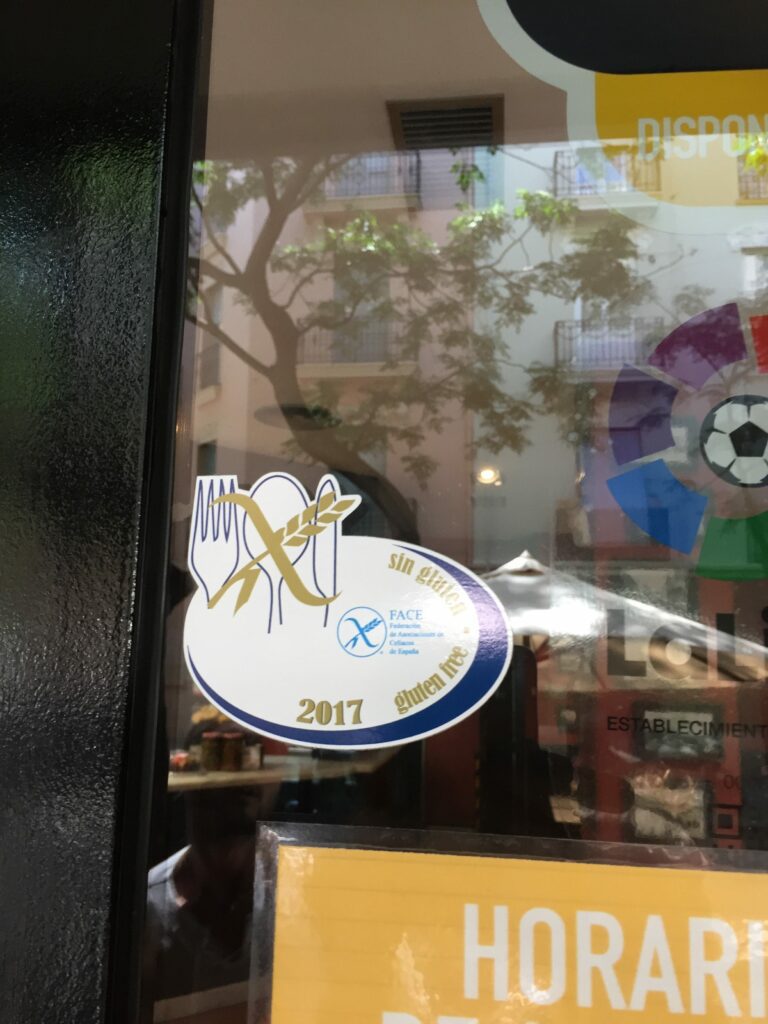 Glutenvrij eten in Spanje - "Sin gluten / sense gluten" 2 Spanje glutenvrije logo