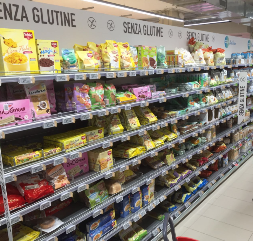 Glutenvrije supermarkt Coop Italië