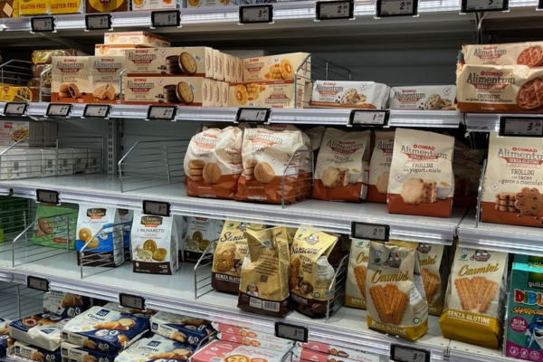 Glutenvrij eten in Italië supermarkt cecina