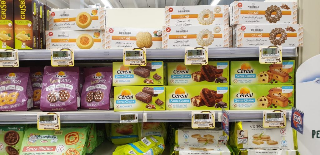 Glutenvrije eten italië supermarkt