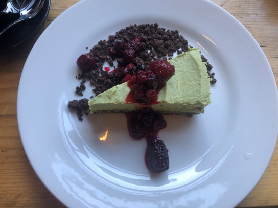 Glutenvrij eten in Schotland avocado cheesecake