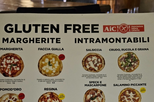 Glutenvrij eten in Toscane_ Cecina pizzicotto glutenvrije pizza menu